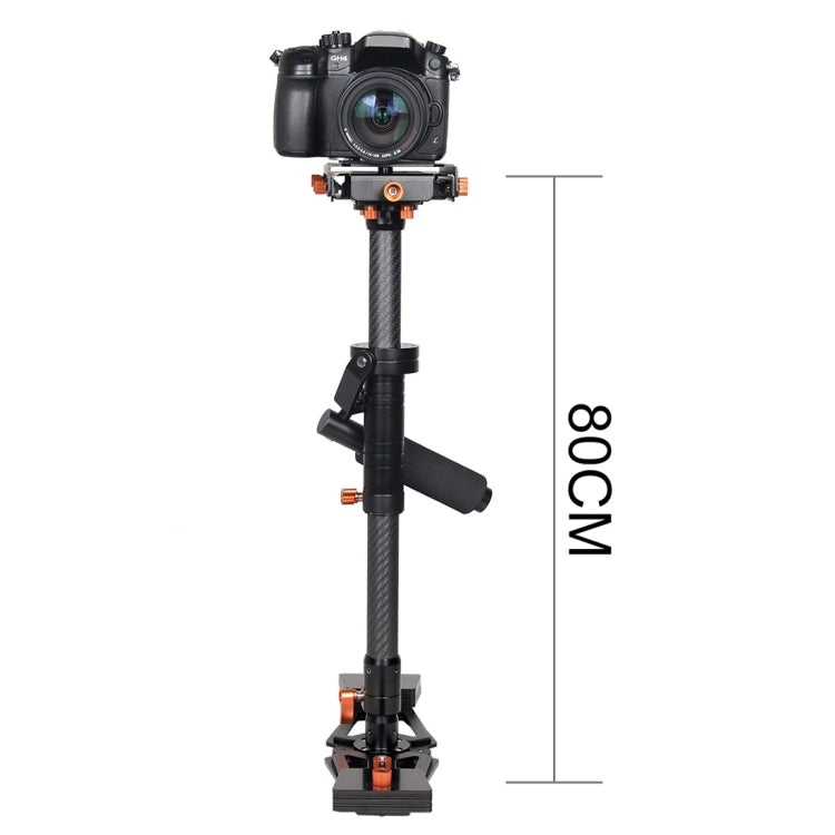 YELANGU S800 Profesional 47-80 cm Carga máxima 5 kg Estabilizador de mano de fibra de carbono Steadicam Solo para DSLR y DV Vídeo digital y otras cámaras, 47-80cm Burden 5kg