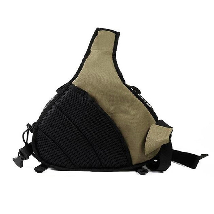 CADEN Forma de triángulo Tscope Sling Hombro Cruz Bolsas para cámaras digitales Estuche Bolsa suave con cubierta para lluvia para Canon Nikon Sony K1, Tamaño: 36 * 31 * 15 cm