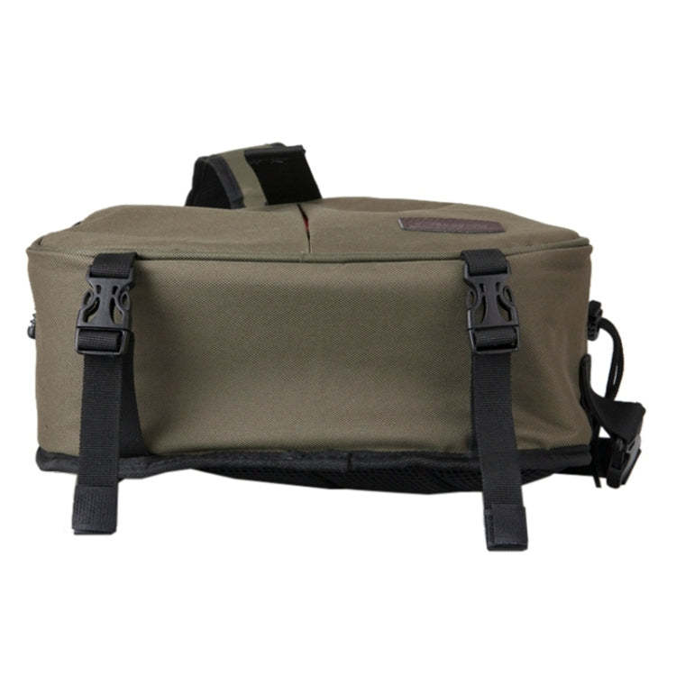 CADEN Forma de triángulo Tscope Sling Hombro Cruz Bolsas para cámaras digitales Estuche Bolsa suave con cubierta para lluvia para Canon Nikon Sony K1, Tamaño: 36 * 31 * 15 cm