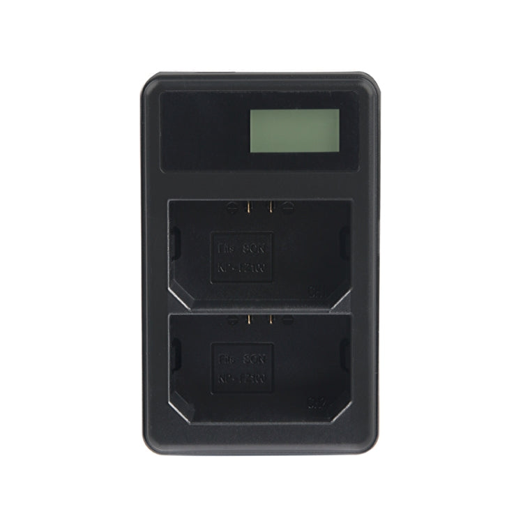 Cargador de batería con pantalla LCD digital de doble canal con puerto USB para batería Sony NP-FZ100, compatible con Sony A9 (ILCE-9), Dual NP-FZ100 Battery