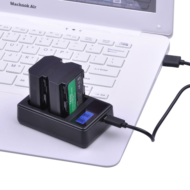Cargador de batería con pantalla LCD digital de doble canal con puerto USB para batería Sony NP-FZ100, compatible con Sony A9 (ILCE-9), Dual NP-FZ100 Battery