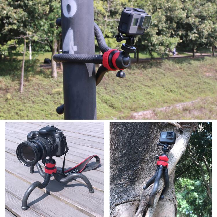 Mini Octopus Soporte para trípode flexible con abrazadera para teléfono para iPhone, Galaxy, Huawei, GoPro Hero11 Black / HERO10 Black / HERO9 Black / HERO8 Black /7/6/5/5 Session /4 Session /4/3+ /3/2/1, Xiaoyi y otras cámaras de acción, GP271