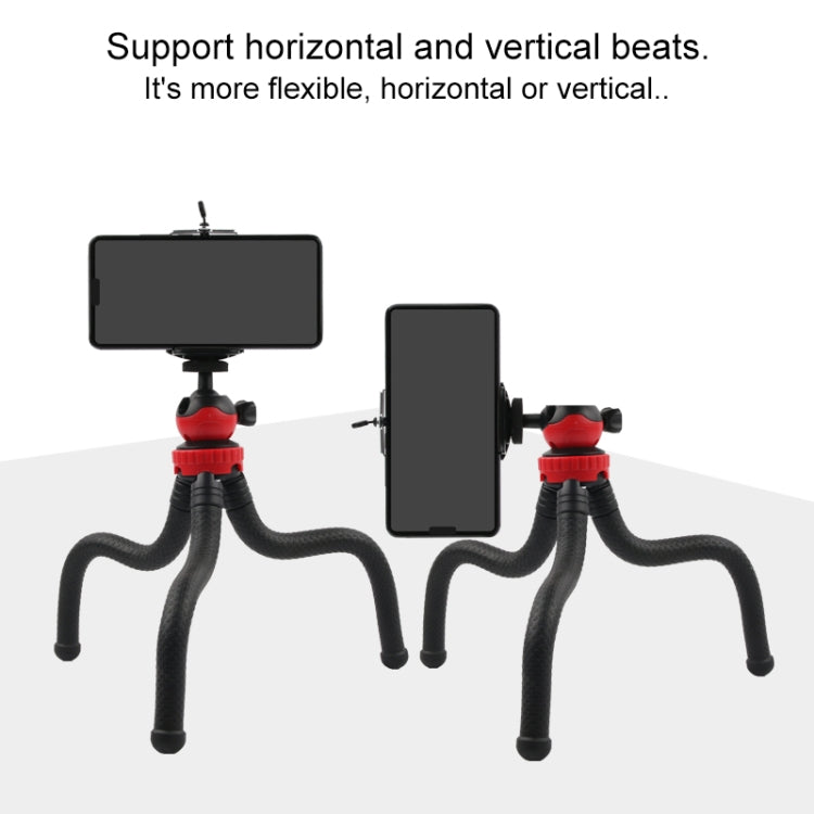 Mini Octopus Soporte para trípode flexible con abrazadera para teléfono para iPhone, Galaxy, Huawei, GoPro Hero11 Black / HERO10 Black / HERO9 Black / HERO8 Black /7/6/5/5 Session /4 Session /4/3+ /3/2/1, Xiaoyi y otras cámaras de acción, GP271