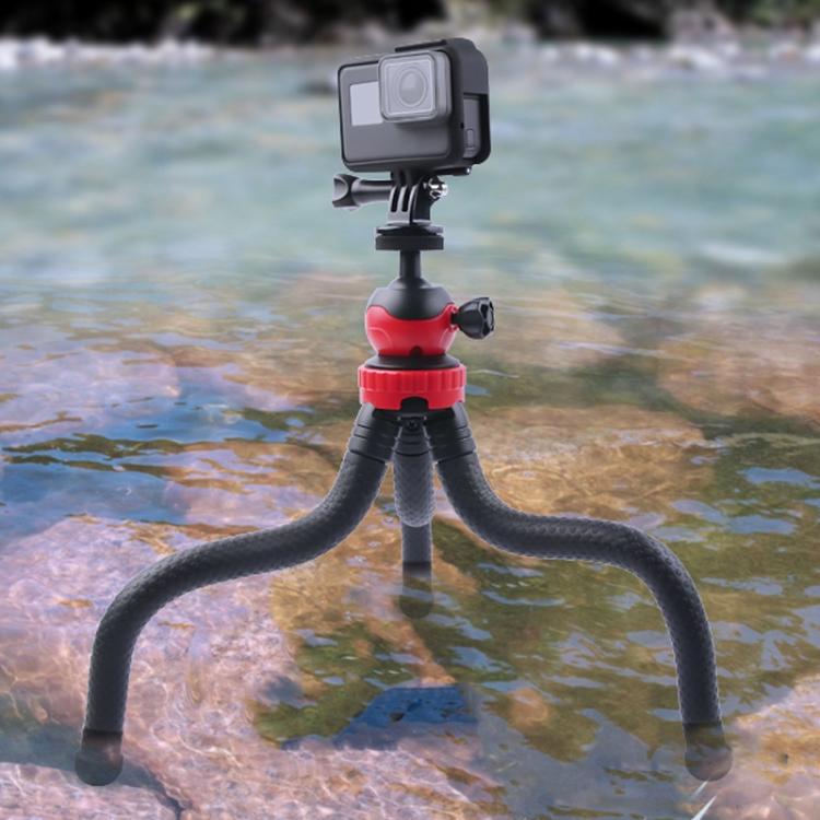 Mini Octopus Soporte para trípode flexible con abrazadera para teléfono para iPhone, Galaxy, Huawei, GoPro Hero11 Black / HERO10 Black / HERO9 Black / HERO8 Black /7/6/5/5 Session /4 Session /4/3+ /3/2/1, Xiaoyi y otras cámaras de acción, GP271