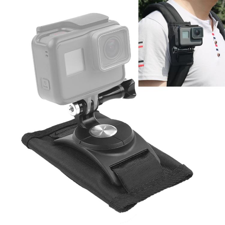 Soporte giratorio de 360 grados para correa de liberación rápida, soporte para mochila de hombro para GoPro Hero11 Black / HERO10 Black /9 Black /8 Black /7/6/5/5 Session /4 Session /4/3+ /3/2/1, DJI Osmo Actiony otras cámaras de acción