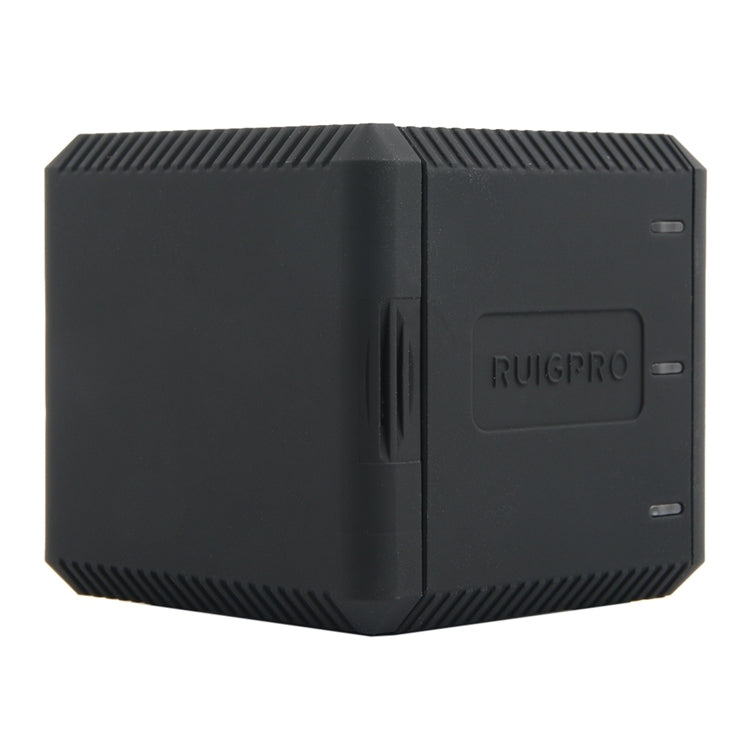 RUIGPRO Caja de cargador de carcasa de baterías triples USB con cable USB y luz indicadora LED para GoPro HERO6 /5
