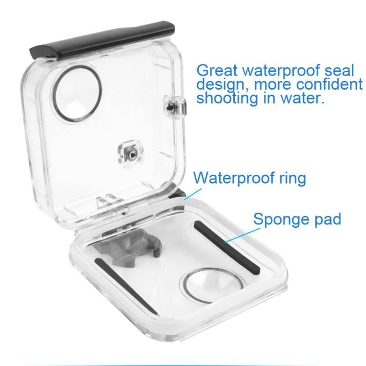 Funda protectora impermeable de 40 m para GoPro Fusion, con hebilla de montaje básico, tornillo y llave, For GoPro Fusion