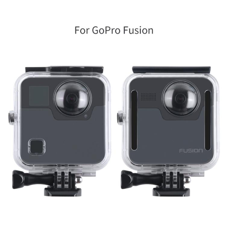 Funda protectora impermeable de 40 m para GoPro Fusion, con hebilla de montaje básico, tornillo y llave, For GoPro Fusion