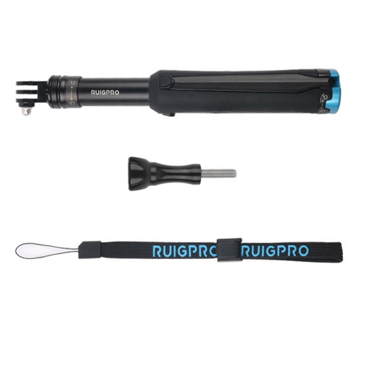 Soporte para trípode plegable portátil Selfie Monopod Stick para GoPro Hero11 Black / HERO10 Black / HERO9 Black /HERO8 / HERO7 /6/5/5 Session /4 Session /4/3+ /3/2/1, Insta360 ONE R, DJI Osmo Actiony otras cámaras de acción, longitud: 23,5-81 cm, RUIGPRO