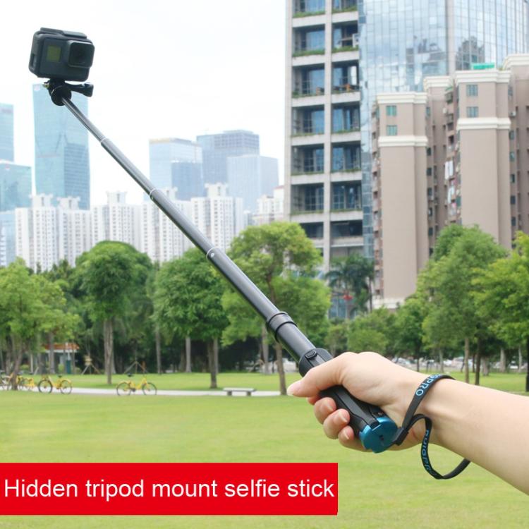 Soporte para trípode plegable portátil Selfie Monopod Stick para GoPro Hero11 Black / HERO10 Black / HERO9 Black /HERO8 / HERO7 /6/5/5 Session /4 Session /4/3+ /3/2/1, Insta360 ONE R, DJI Osmo Actiony otras cámaras de acción, longitud: 23,5-81 cm, RUIGPRO
