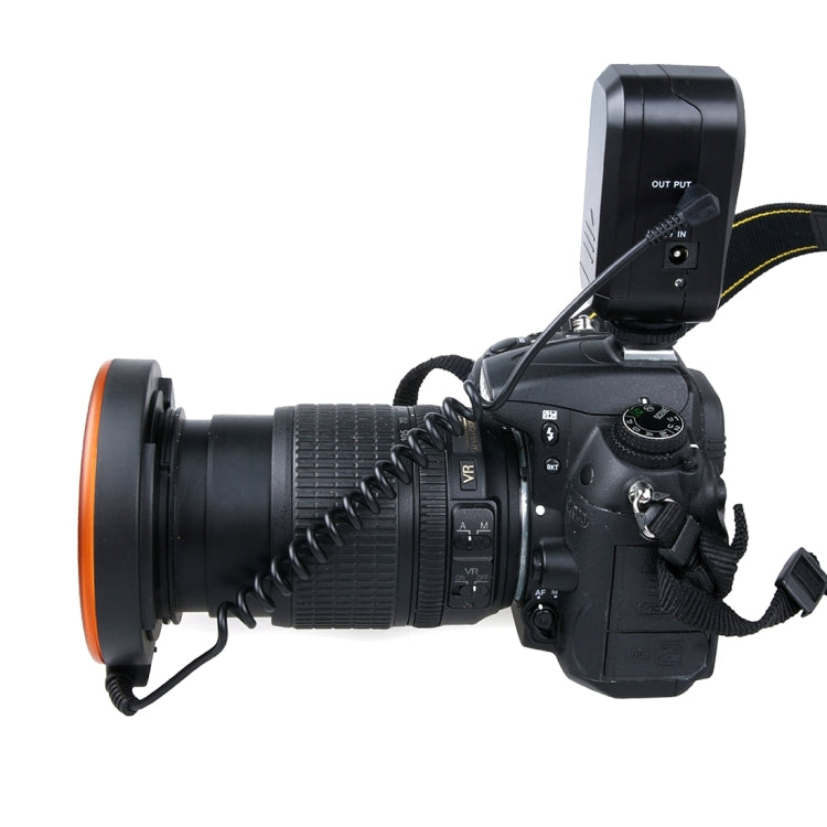 Luz de destello LED circular con 48 luces LED y 6 anillos adaptadores (49 mm/52 mm/55 mm/58 mm/62 mm/67 mm) para lentes macro