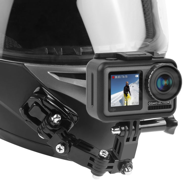 Juego de montaje fijo con brazo multiarticulación adhesivo para casco de ciclismo con soporte de hebilla con gancho en J y tornillo para DJI Osmo Action, GoPro HERO10 Black /9 Black / HERO8 Black /7/6/5/5 Session /4 Session /4/3+ /3/2/1, Xiaoyi y otras...
