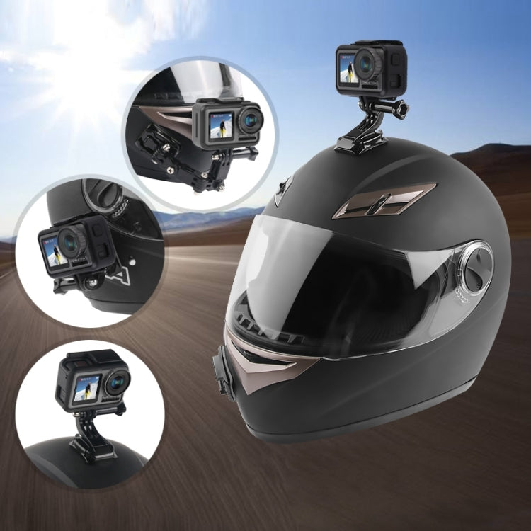 Juego de montaje fijo con brazo multiarticulación adhesivo para casco de ciclismo con soporte de hebilla con gancho en J y tornillo para DJI Osmo Action, GoPro HERO10 Black /9 Black / HERO8 Black /7/6/5/5 Session /4 Session /4/3+ /3/2/1, Xiaoyi y otras...