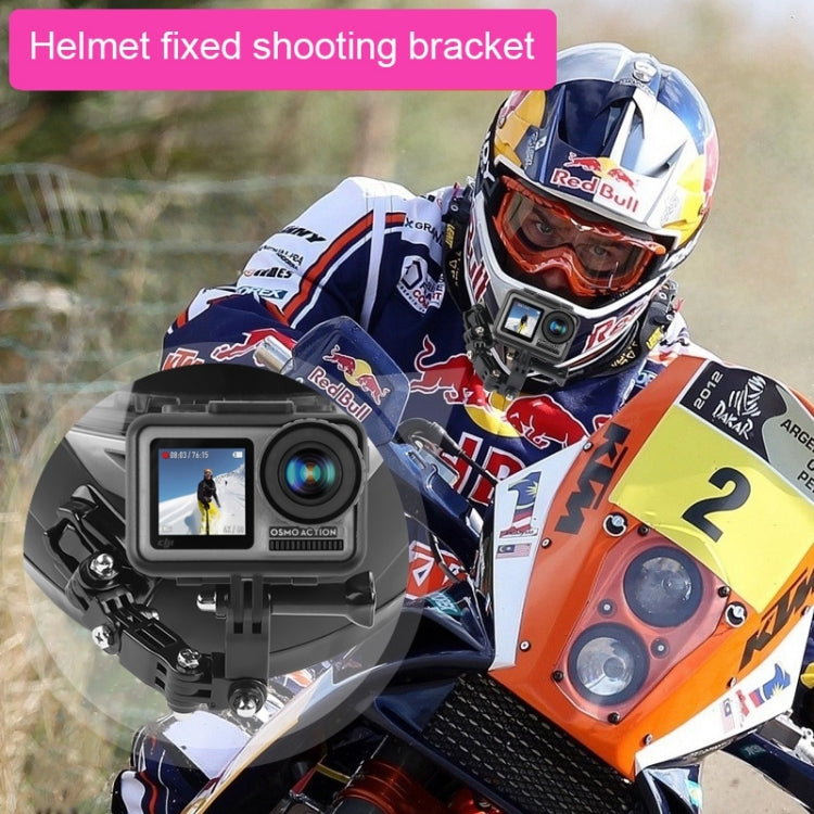 Juego de montaje fijo con brazo multiarticulación adhesivo para casco de ciclismo con soporte de hebilla con gancho en J y tornillo para DJI Osmo Action, GoPro HERO10 Black /9 Black / HERO8 Black /7/6/5/5 Session /4 Session /4/3+ /3/2/1, Xiaoyi y otras...
