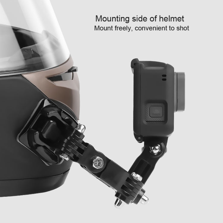 Juego de montaje fijo con brazo multiarticulación adhesivo para casco de ciclismo con soporte de hebilla con gancho en J y tornillo para DJI Osmo Action, GoPro HERO10 Black /9 Black / HERO8 Black /7/6/5/5 Session /4 Session /4/3+ /3/2/1, Xiaoyi y otras...