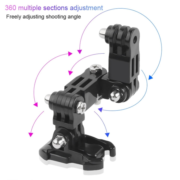 Juego de montaje fijo con brazo multiarticulación adhesivo para casco de ciclismo con soporte de hebilla con gancho en J, adaptador y tornillo para DJI Osmo Action, GoPro HERO10 Black /9 Black / HERO8 Black /7/6/5/5 Session /4 Session /4/3+ /3 /2 /1, X...