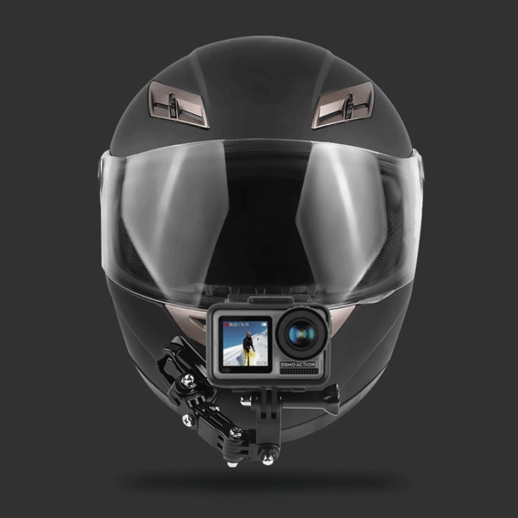 Juego de montaje fijo con brazo multiarticulación adhesivo para casco de ciclismo con soporte de hebilla con gancho en J, adaptador y tornillo para DJI Osmo Action, GoPro HERO10 Black /9 Black / HERO8 Black /7/6/5/5 Session /4 Session /4/3+ /3 /2 /1, X...