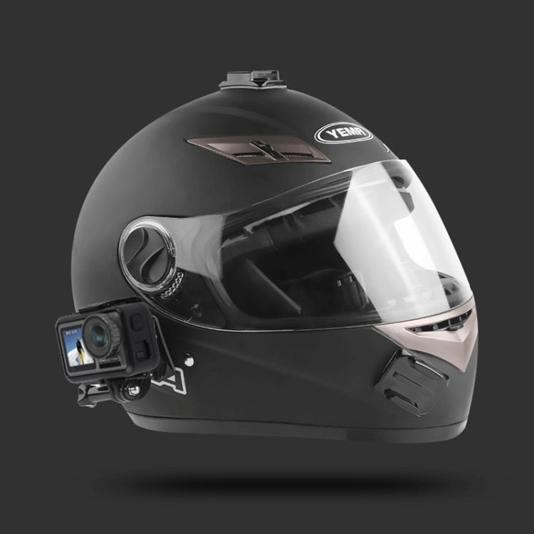 Juego de montaje fijo con brazo multiarticulación adhesivo para casco de ciclismo con soporte de hebilla con gancho en J, adaptador y tornillo para DJI Osmo Action, GoPro HERO10 Black /9 Black / HERO8 Black /7/6/5/5 Session /4 Session /4/3+ /3 /2 /1, X...