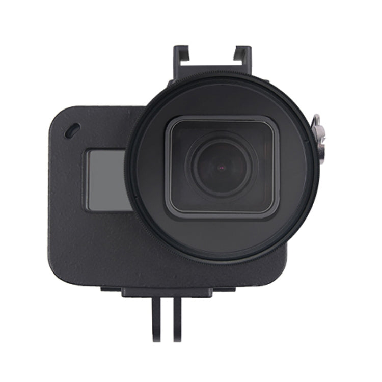 Carcasa protectora de aleación de aluminio CNC con marco de seguro y lente UV de 52 mm para GoPro HERO7 Black /6 /5, 52mm UV Black, 52mm UV Blue, 52mm UV Red