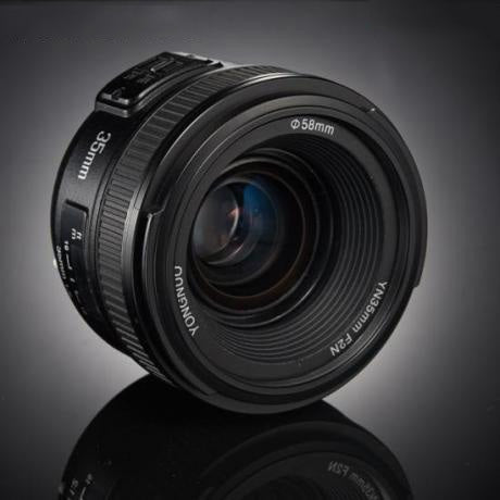 YONGNUO YN35MM F2C 1:2 AF/MF Lente gran angular fija/principal de enfoque automático para lentes Canon EOS EF, YN35mm F2C