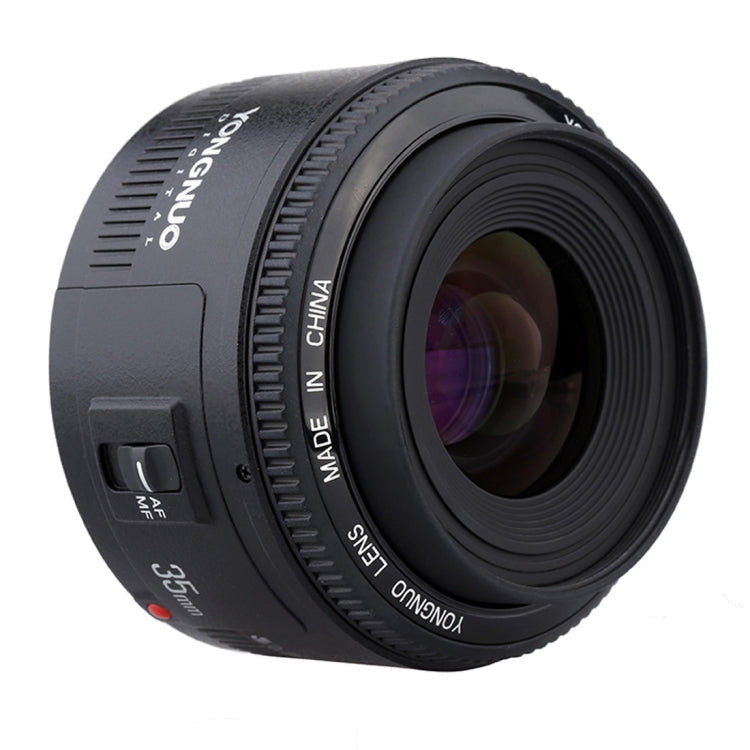 YONGNUO YN35MM F2C 1:2 AF/MF Lente gran angular fija/principal de enfoque automático para lentes Canon EOS EF, YN35mm F2C