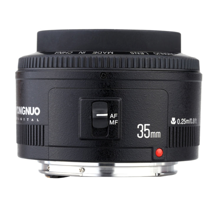 YONGNUO YN35MM F2C 1:2 AF/MF Lente gran angular fija/principal de enfoque automático para lentes Canon EOS EF, YN35mm F2C