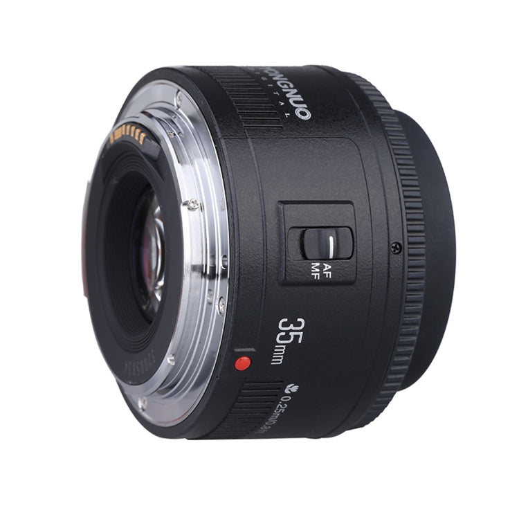 YONGNUO YN35MM F2C 1:2 AF/MF Lente gran angular fija/principal de enfoque automático para lentes Canon EOS EF, YN35mm F2C