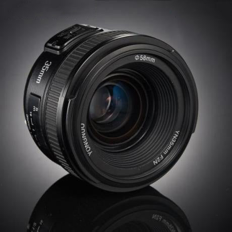 YONGNUO YN35MM F2N 1:2 AF/MF Lente gran angular fija/principal de enfoque automático para cámaras Nikon DSLR, YN35mm F2N