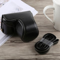 Funda de cuero PU para cámara de cuerpo completo con correa para Sony A5100, For Sony A5100