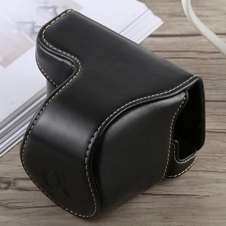 Funda de cuero PU para cámara de cuerpo completo con correa para Sony A5100, For Sony A5100