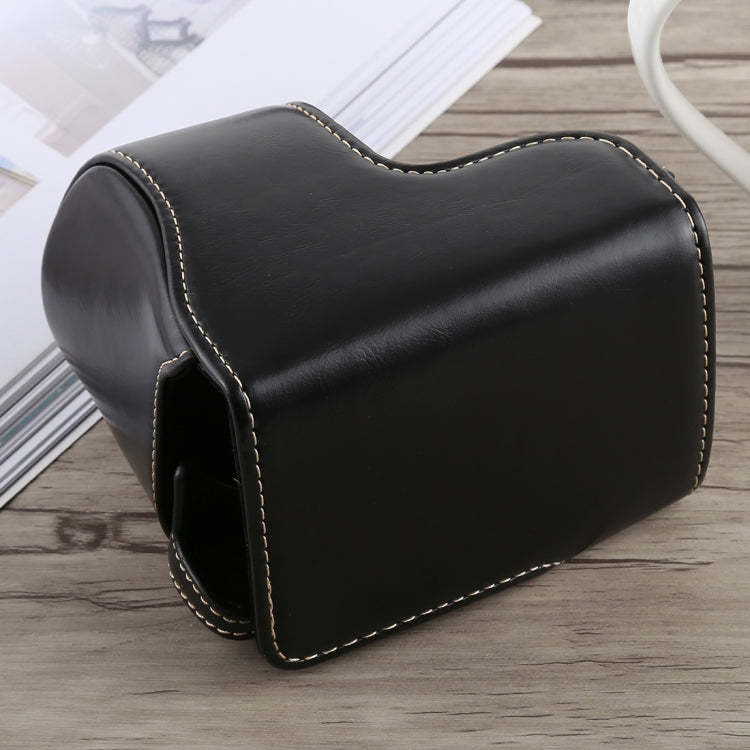 Funda de cuero PU para cámara de cuerpo completo con correa para Sony A5100, For Sony A5100