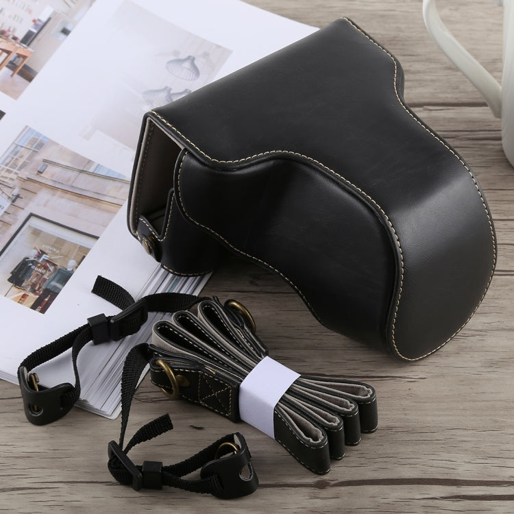 Funda de cuero PU para cámara de cuerpo completo con correa para Fujifilm X-A5, For FUJI X-A5, For FUJI  X-A5