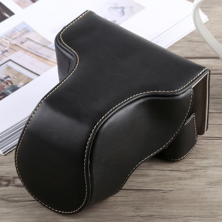 Funda de cuero PU para cámara de cuerpo completo con correa para Fujifilm X-A5, For FUJI X-A5, For FUJI  X-A5