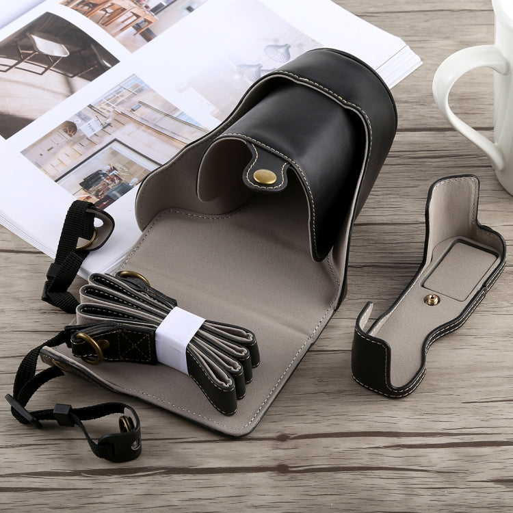 Funda de cuero PU para cámara de cuerpo completo con correa para Fujifilm X-A5, For FUJI X-A5, For FUJI  X-A5