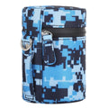 Estuche para lentes pequeño de color camuflaje, caja de tela con cremallera para lentes de cámara DSLR, tamaño: 11x8x8cm