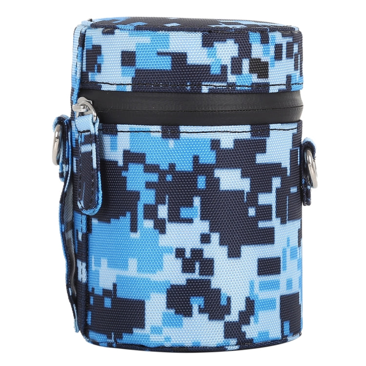 Estuche para lentes pequeño de color camuflaje, caja de tela con cremallera para lentes de cámara DSLR, tamaño: 11x8x8cm