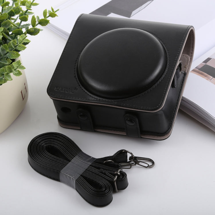 Funda de cuero PU para cámara de cuerpo completo estilo Retro con correa para FUJIFILM instax SQUARE SQ6, For FUJI SQ6