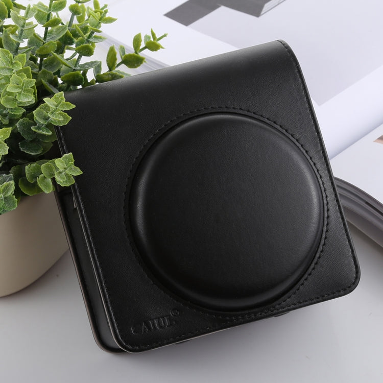 Funda de cuero PU para cámara de cuerpo completo estilo Retro con correa para FUJIFILM instax SQUARE SQ6, For FUJI SQ6