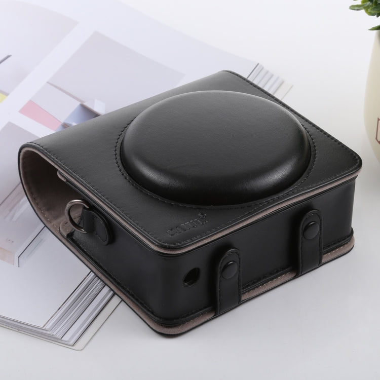 Funda de cuero PU para cámara de cuerpo completo estilo Retro con correa para FUJIFILM instax SQUARE SQ6, For FUJI SQ6