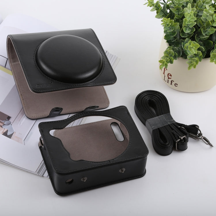 Funda de cuero PU para cámara de cuerpo completo estilo Retro con correa para FUJIFILM instax SQUARE SQ6, For FUJI SQ6
