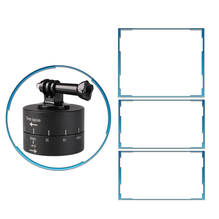 Adaptador de cabeza de trípode estabilizador de lapso de tiempo de 360 grados de rotación automática de 60 minutos para GoPro, 60 Minutes