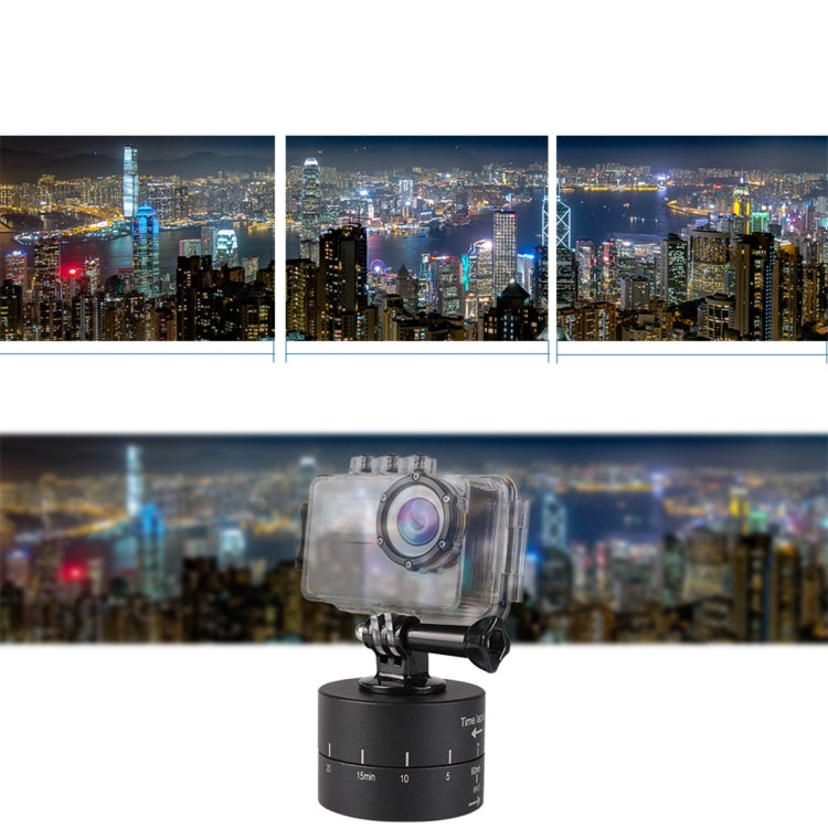 Adaptador de cabeza de trípode estabilizador de lapso de tiempo de 360 grados de rotación automática de 60 minutos para GoPro, 60 Minutes