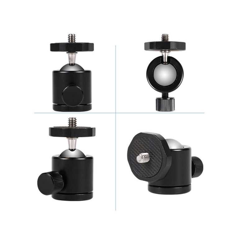 Mini cabezal de bola de metal panorámico con rotación de 360 grados para cámaras DSLR y digitales, Black, Blue, Red