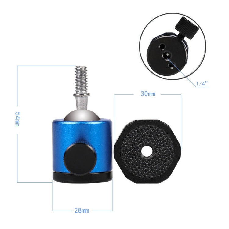 Mini cabezal de bola de metal panorámico con rotación de 360 grados para cámaras DSLR y digitales, Black, Blue, Red