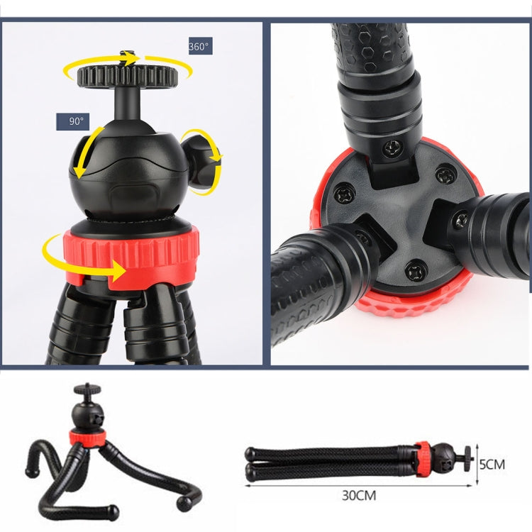 MZ305 Mini Octopus Soporte para trípode flexible con cabezal esférico para cámaras SLR, GoPro HERO10 Black / HERO9 Black / HERO8 Black /7/6/5/5 Session /4 Session /4/3+ /3/2/1, DJI Osmo Action,Xiaoyi y otras cámaras de acción, teléfono móvil, tamaño: 3...