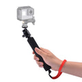 Palo selfie universal de 360 grados con cuerda roja para Gopro, teléfono móvil, cámaras compactas con orificio roscado de 1/4, longitud: 210 mm-525 mm, Length: 21-52cm