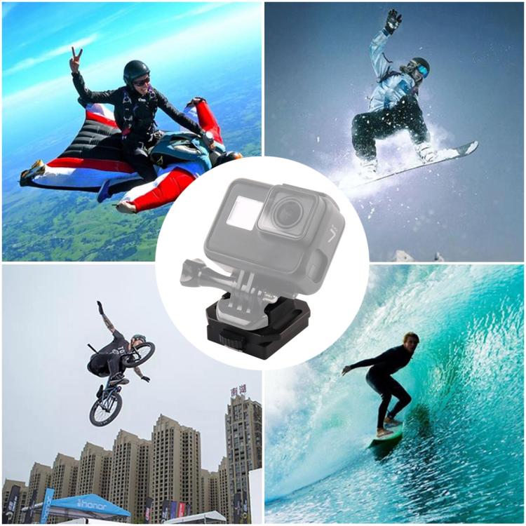 Soporte para selfies con casco de aleación de aluminio GP193 para GoPro HERO 1/2/3/3+/4/5 Session/6/7 , Xiaoyi y cámara deportiva 4K de 2.ª generación, GP193
