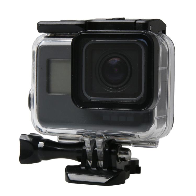 Para GoPro HERO6 /5 Negro 60 m Carcasa impermeable subacuática Estuche de buceo con pantalla táctil Puerta trasera y filtro / hebilla Montaje básico y tornillo, sin necesidad de desmontar la lente, 60m Waterproof