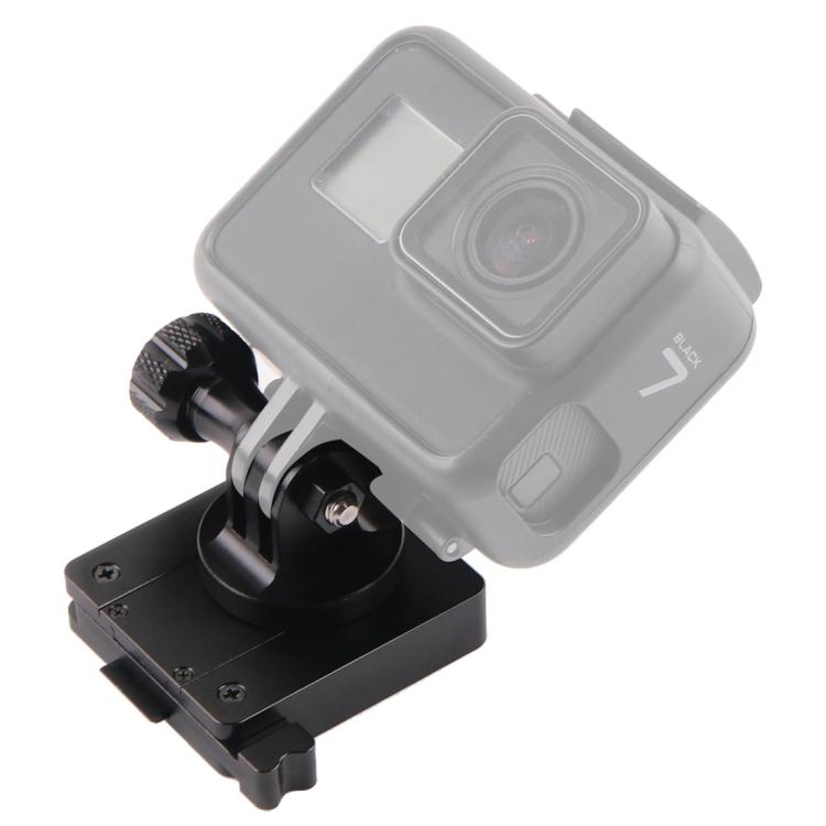 GP244-B Soporte de aluminio para GoPro Hero11 Black / HERO10 Black /9 Black /8 Black /7/6/5/5 Session /4 Session /4/3+ /3/2/1, DJI Osmo Action y otras cámaras de acción yBase de montaje NVG, GP244-B
