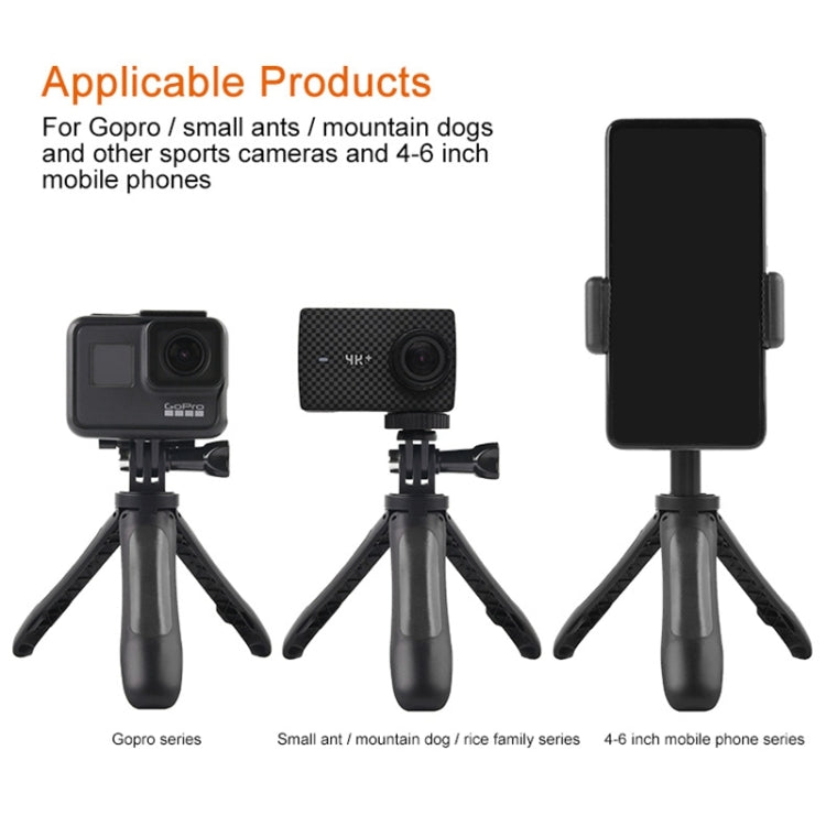 GP446 Mini trípode fijo multifuncional para GoPro Hero11 Black / HERO10 Black /9 Black /8 Black /7/6/5/5 Session /4 Session /4/3+ /3/2/1, DJI Osmo Action y otras cámaras de acción, GP446 (Black), GP446 (Grey), GP446 (Blue), GP446 (Red)